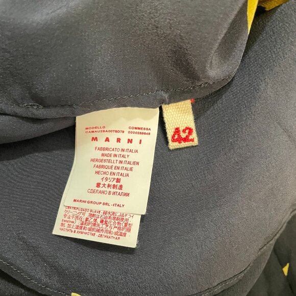 Marni Silk Floral Print Ruffle Blouse - Picture 7 of 9